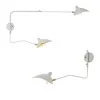 Post moderne Serge Mouille applique murale simple deux bras applique murale nordique réglable bras long chambre boutique café applique murale luminaires