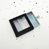 Caixa de chicote quadrado de cristal Caixa de embalagem de cílios Alse falsificados 3D escurecer caixas Faux Cils Strip Diamond Case magnética vazia 10 pcs