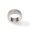 Bague cubaine rotative en or glacé, bagues en diamant Hip Hop, nouvelle mode pour hommes, bijoux Hip Hop 3468311, 2020