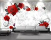 3D slaapkamer behang romantische bloemen 3d behang rood delicate rozen 3d muur papier voor woonkamer aangepaste foto