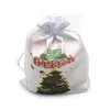 Sublimation Christmas Candy Bag Blank White DIY thermal transfer Drawstring pocket Polyester Storage Package gift jewelry bags S M L XL