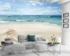 3 d風景の壁紙写真3 dの壁紙壁画ロマンチックなビーチシービューリビングルームの寝室テレビの背景壁の壁紙