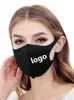 DIY mond masker zwart op maat gemaakt gezichtsmasker met logo anti stof gezicht katoen mond masker voor fietsen camping reizen wasbaar