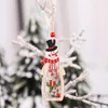 Weihnachtsbaum-Dekoration zum Aufhängen aus Holz, hohl, Weihnachtsmann, Schneemann, Rentier, schnitzen, Anhänger, Ornamente, Weihnachten, Urlaub, Party-Gefälligkeiten