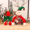 1pc dos desenhos animados papai noel elfo boneca natal natal árvore toppers ornamento porta casa el ano novo festa decoração pingente gift232t