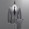 Men's Suits & Blazers White Formal Custom Wedding Tuxedo Casual Men Business Latest Fashion Dinner Prom 3 Pieces Blazer Vest Pants