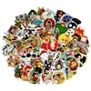 5 Sets=250PCS Japanese Anime Series Stickers Trolley Case Computer Electric Car Waterproof PVC Stickers