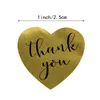 500pcs Roll Round Gold Thank You Adhesive Stickers Seal Labels For Wedding Package Stationery Gift Bag Baking Decor