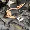 High-Quality Fashion Bedding Sets Bed linen Simple Style Duvet Cover Flat Sheet Bedding Set Winter King Queen,Bed Set