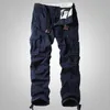 Pantaloni cargo da uomo Pantaloni militari tattici stile militare Pantaloni tascabili Pantaloni larghi larghi dritti Pantaloni mimetici Abbigliamento uomo