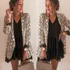 Giubbotti da donna Donna Donna Pelle di serpente Abito a maniche lunghe Cardigan Cappotto Giacca da ufficio Sexy Modello serpente Leopardo 2021 Moda Plus S-XL