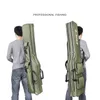 Multifonction 2 couches 1.3M Portable pliable canne à pêche transporteur poisson pôle outils sac de rangement étui Nylon attirail sacs de rangement étuis