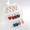 2021 New Sweet Butterfly Earrings Acrylic Color Kroean Beauty Wild Wild Stud Earring for Women Jewelry Wholesale