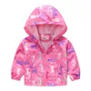 40 Styles Kids Boys Dinosaur Hoodie Waterproof Jacket Baby Girls Active Printed Hooded Thin Coats Children Zipper Windbreaker Clothing M2675