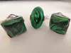 Women natural malachite gemstone Alloy Silver Plated Rings Wholesale Fashion Jewellery Ring New Mixed Lots 25pcs/lot