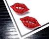 Sexy Red Lip Diamond Stadniny Kolczyki Vintage Wypełnij Rhinestone Duży Stud Kolczyk Kobiety Dziewczyna Moda Wieczór Party Biżuteria Valentine Prezent DHL Statek