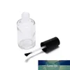 15ml Premium Glass Empty Polish Bottles 15ml Empty Nail Polish Bottles with Brushes and Black Caps SquareRound7081837