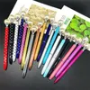18 Color Pearl Ball Pens Ballpen Fashion Girl Big pearl Ballpoint Pens Pens For School Stationery Office Supplies Free DHL