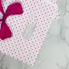 New Design 15x20cm Hot Pink Polka Dot Bow Jewelry Plastic Bag With Handles 100pcs Shopping Bag Packaging Wedding Decoration