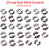 tamax ELR002 Wholesale 25mm 3D reaL Mink hair Eyelashes 5D super long Mink Lashes Packing In Tray good quality hand made