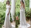 Свадебные платья русалки простые спагетти ремешок невесты платье элегантные свадьбы с белкомксуалы с большим луком белое платье
