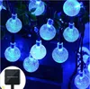 30電球LEDストリングライト太陽電池防水クリスタルボールカラフルなランプライトバブルランプ屋外照明休日の乱習LSK1354