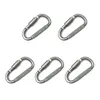 Virson 5pcs Aluminum Carabiner D-Ring key Chain Clip Outdoor Camping Keyring Snap Hook Water Bottle Mountaineering Hook Climbing Accessories