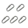 Wiruson 5 SZTUK Aluminiowy Karabinek D-Ring Break Chain Clip Outdoor Camping Keyring Snap Hook Butelka Wody Hakiem Hakiem Wspinaczka Akcesoria