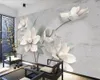 Luxe 3d Fond d'écran atmosphérique européen en trois dimensions Bijoux fond Fleur TV 3D Papier peint 3d Fond d'écran mural