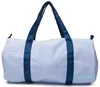 New-18*9*9.5 Inch Personalize Seersucker Duffle Bag Wholesale Blanks Kids Barrel Bag Preppy Children's Travel Bag