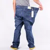 Pantalones de hiphop de talla grande para hombre, tops de algodón, pantalones vaqueros para hombre, pantalones largos sueltos rectos, talla 50 52 para 160 kg2949