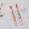 Naturlig bambu tandborsteverktyg trä cepillo de dientes mjuka borst naturliga eko bambu fiber resa trähandtag tandborste