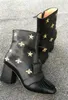 상자 미국 (11) 2020 년 디자이너 부츠 여성 플랫폼 발목 부츠 놓은 패션 블랙 보르도 리얼 가죽 신발 겨울 부츠
