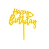 Birthday Party Decorations Acrylic Cake Plugin Happy Birthday Letters Card 13-17cm Cake Decorations Baking Decoration Cake Flag XD23846