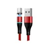 Cabos magnéticos com Círculo LED Tipo C / Micro USB Cables Carregador para Samsung S20 Note10 Cabo Telefone Inteligente 1M 3FT