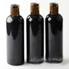 40pcs 250 ml Scheibenschraubenkappe Kosmetik weiße Flasche, Plastikbehälter, schwarze leere Seife Shampoo Flaschen 250cc schwarzer Flasche