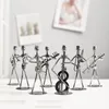 5.5CM*13CM Musicians Figurines Arts Craft Decorations Mini Iron Music Band Model Miniature Statue Home Office Living Room Decor 201201