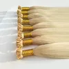 dhgate Extensions de cheveux pré-collés I Tip Extensions de cheveux humains Vente en gros Cuticule Cheveux alignés Rose Rouge Bleu Violet Blonde 100 brins 14 "-26"