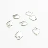 200PCS / Lot Tibetan Silver Alloy Heart Pendant Charms för Smycken Makings Armband Resultat 10.5 * 13.5mm