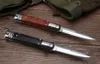 OEM MAFIA 9 -calowa Czerwona Czarna Drewniana Rączka Pojedyncza Kieszeń Akcja ita Knife Auto Knife Hunting Camping Xmas Noże dla mężczyzny