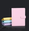 5 Typer Notepad Creative Macaron Färg Läderfodral Multi-Function Diary Handbook Ring Binder Enkla bärbara anteckningsböcker
