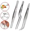 Gdgy Tongs pincett, 3pcs pincett set 6.3 inches rostfritt stål precision tang tweezer med matlagning, offset tips