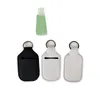 Sublimations-Neopren-Desinfektionsmittelhalter einfarbig, leere Reisegröße-Flasche mit Schlüsselanhänger-Halter für Seife wählbar