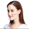 クックウェイター/ウェイトレスバー防止マスク防止マスクのためのレストランホテルの透明なプラスチックフェイスマスクの口腔スピットガードサービスマスク