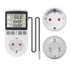 Freeshipping Multifunctionele Thermostaat Digitale Temperatuurregelaar Socket Outlet met Timer Schakelaar Sensor Probe Verwarming Koeling 16A 220V