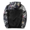 Гранд цветочные бомбардировщики мужчины / женщины хип-хоп тонкие цветы пилотный бомбардировщик куртка пальто мужские куртки с капюшоном плюс размер 4XL, PA571 x0621