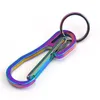 Stainless steel key ring quickdraw High quality rainbow keyring hangs keychain holders carabiner women men outdoor holders will and sandy