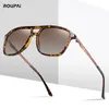 Lunettes de soleil Roupai Men 2020 Fashion polarisée UV400 Brand Designer High Quality Mens Sun Glasses Classic Square Black 222d