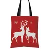 Christmas Canvas Handbag Ladies 40*45cm Canvas Shopping Bag Halloween Christmas Design Merry Christmas Women Canvas Totebag