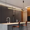 postmodern minimalist black wrought iron led chandelier vertical hanging long bedroom bedside chandelier7473461